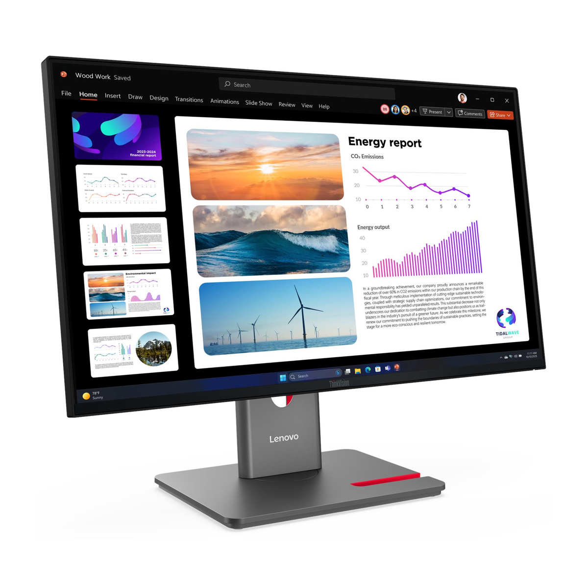 Monitor Plano Lenovo ThinkVision P24Q-40, 23.8" QHD/IPS/HDMI/DP/DP-OUT/USB-A/USB-B/USB-C