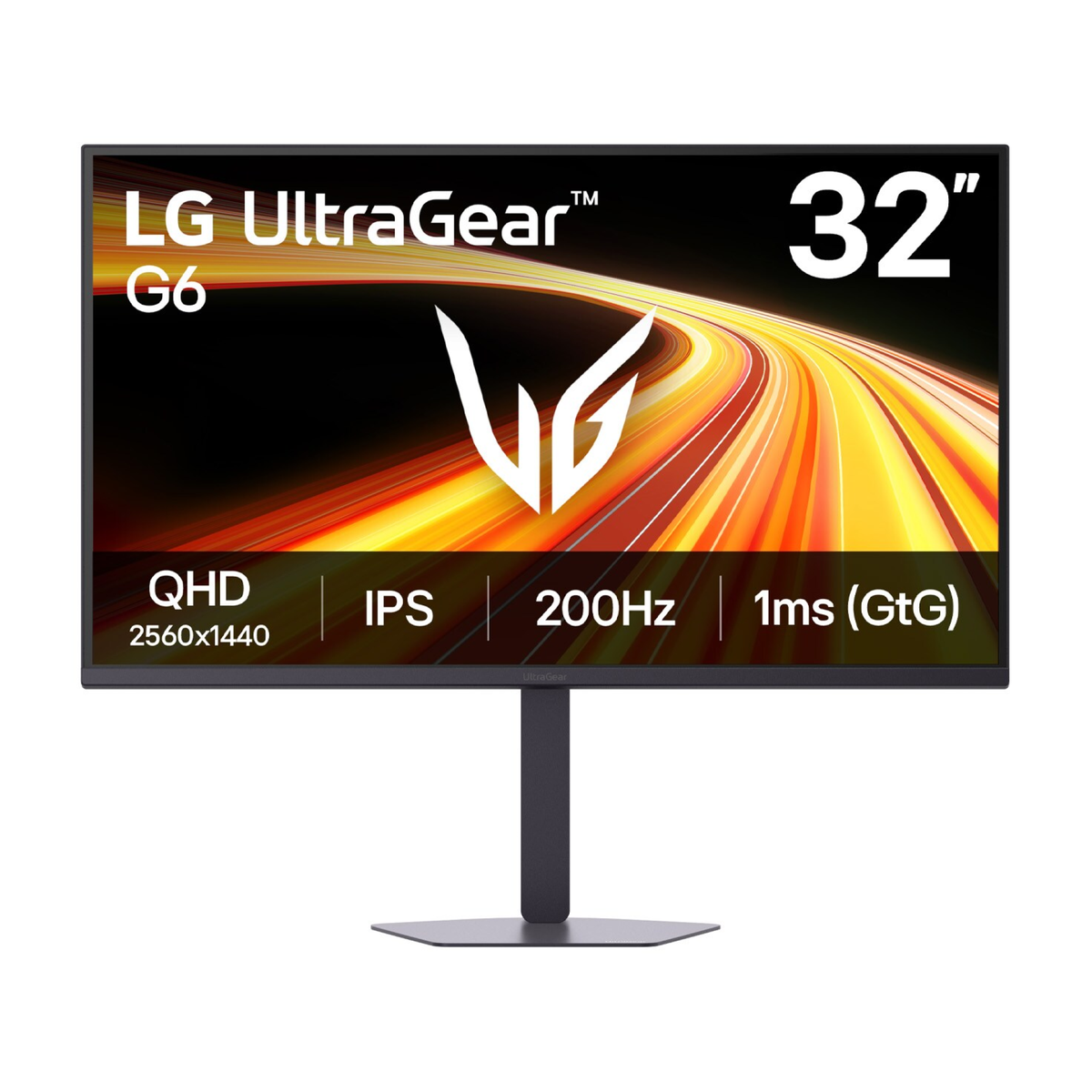 Monitor LG Gamer UltraGear G6 32G620B-B 32”/QHD/IPS/200Hz/HDMIx2/DP/Salida_auriculares