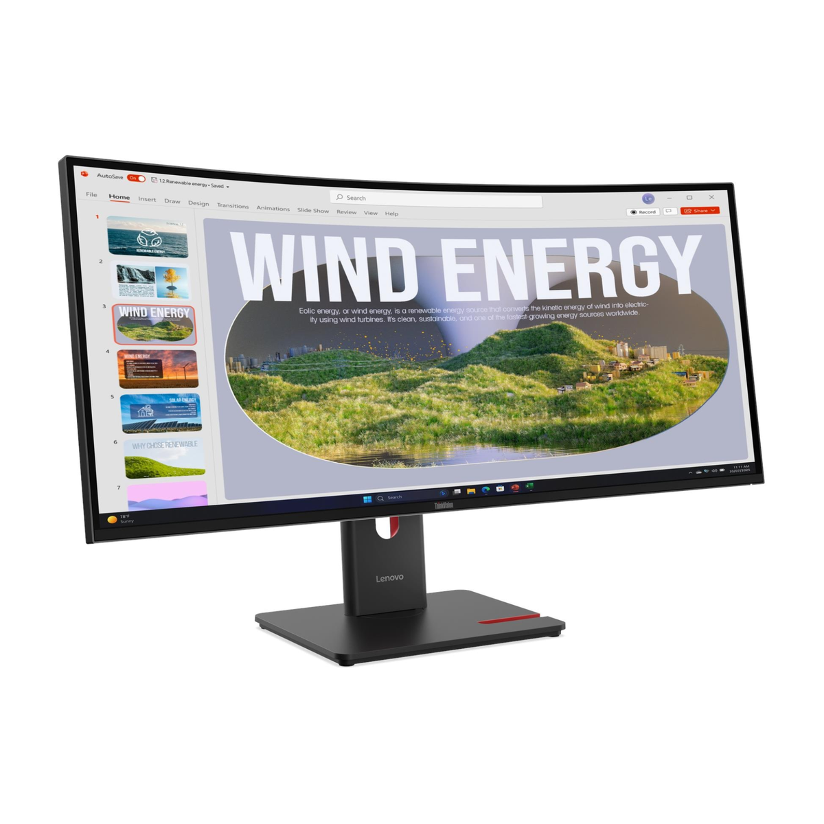 Monitor Curvo Lenovo ThinkVision T34WD-40 34" 1500R/WLED WQHD/VA/HDMI/DP/RJ-45/USB-C/USB-A