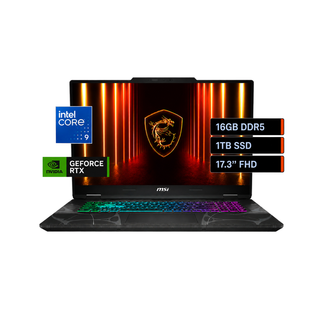 Laptop Gamer MSI Cyborg 17 B2RWFKG-067US, 17.3" FHD 144Hz, Intel Core 9 270H, 16GB DDR5, 1TB SSD, GeForce RTX 5060 8GB GDDR7