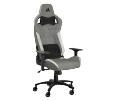 Corsair Silla Gamer T3 RUSH, hasta 120Kg, Gris/Blanco