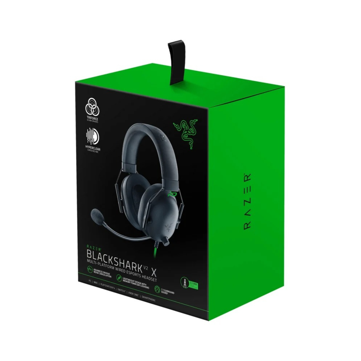 Audífonos Gamer Razer BlackShark V2 X 7.1 50mm 3.5mm Negro
