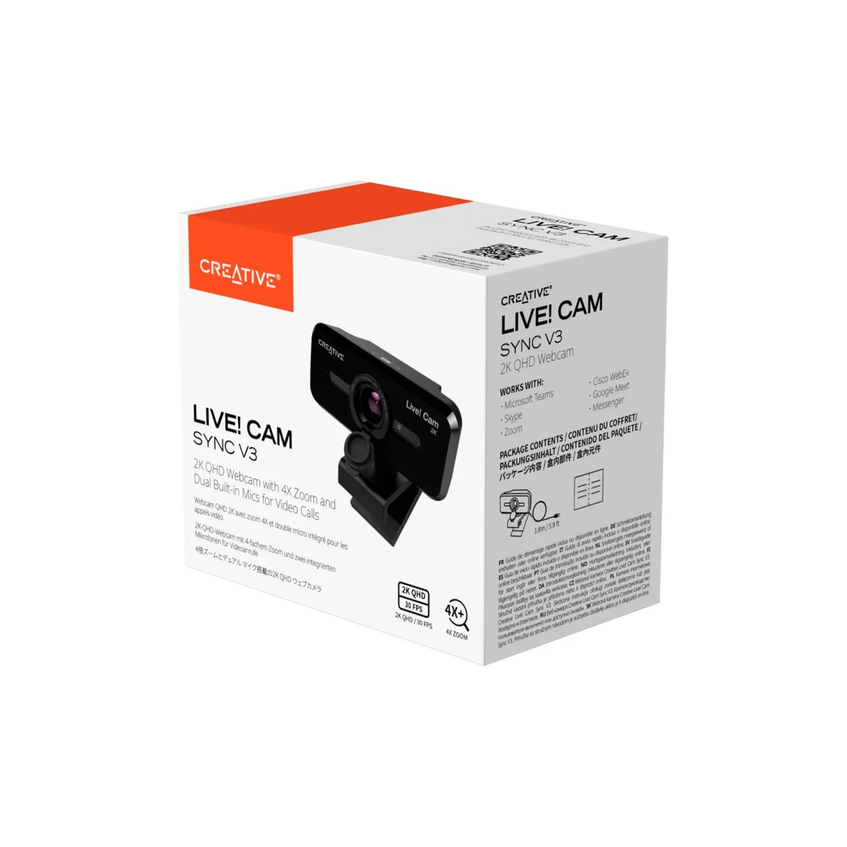 Webcam Creative Live! Cam Sync V3 2K QHD 30FPS Zoom 4X