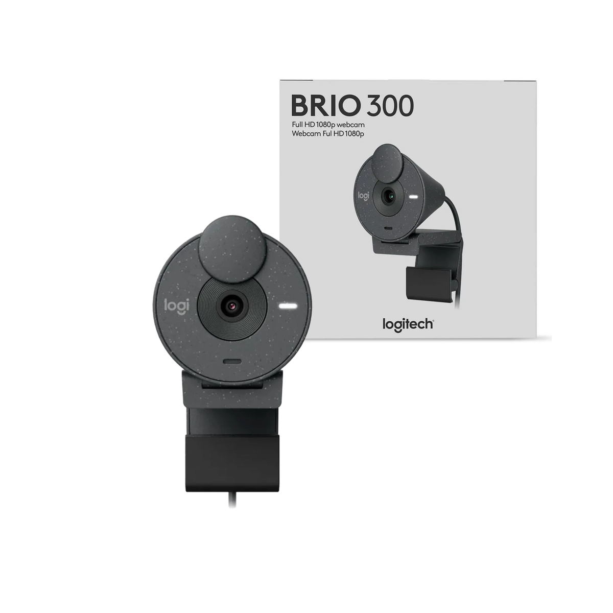 Webcam Logitech Brio 300 Full HD 1080p 30FPS USB-C Graphite