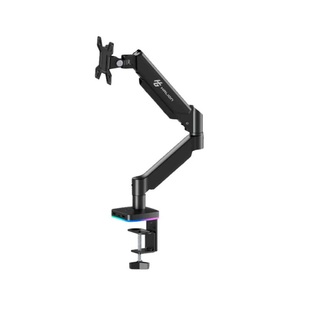 Brazo para Monitor Halion M252 RGB 13" a 32" USB + USB-C Negro
