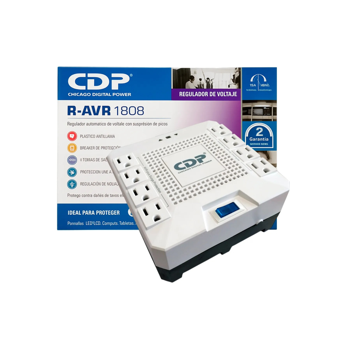 Estabilizador CDP R-AVR1808I 1800VA 1000W 8 Salidas 220V