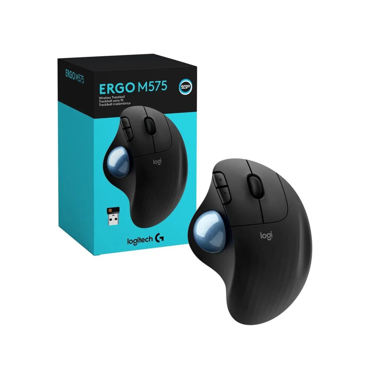 Mouse Logitech ERGO M575S Trackball Wireless Bluetooth Logi Bolt 2000 DPI