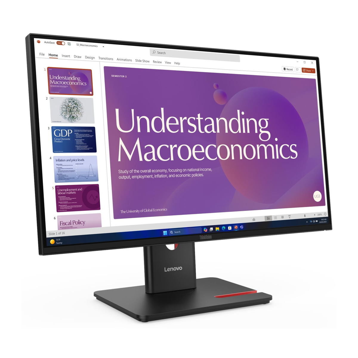 Monitor Lenovo ThinkVision T24D-40, 23.8" 1920x1080 WLED IPS HDMI/DP/RJ-45/Raven Black