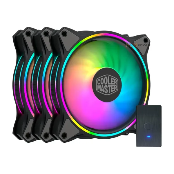 Kit Argb Cooler Master Masterfan Mf120 Halo 120mm X3 Control Led Negro