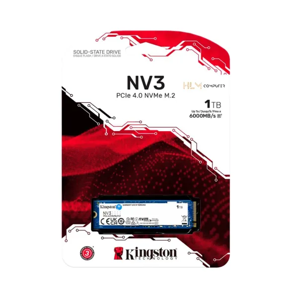 SSD KINGSTON STANDARD 1TB NV3 M.2 2280 NVME 4.0 (SNV3S/1000G)