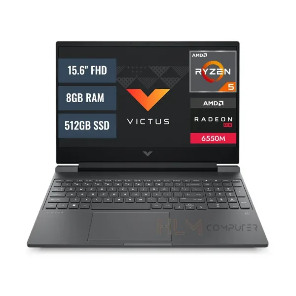 Laptop HP Victus Gaming 15-FB2063DX 15.6″ FHD IPS 144Hz, RYZEN 5 7535HS, 8GB RAM,512GB M.2, RX6550M Windows 11 Home