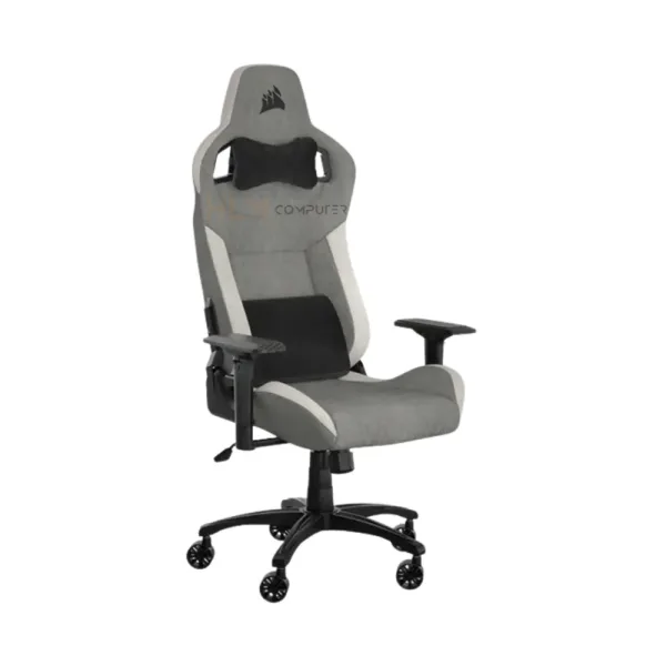 Corsair Silla Gamer T3 RUSH, hasta 120Kg, Gris/Blanco