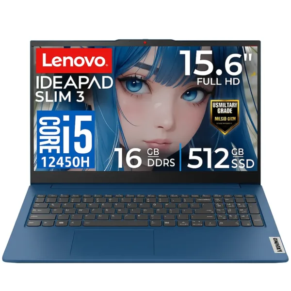 Laptop Lenovo 15.6" Core i5-12450h DDR5 16GB SSD 512GB Color Abyss Blue